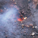 Etna lava under feet
