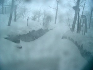 Bufera di neve all'Hotel Corsaro - Etna