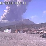 Etna ash emission 25.08.10 by webcam